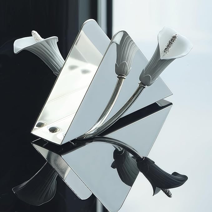 Luxurious Napkin Holder for Table – Silver Iron Upright Napkin Dispenser for Paper Napkins, Napkin Dispenser for Kitchen Dining, Cocktail Picnic Bar Modern Kitchen and Dining Decor﻿