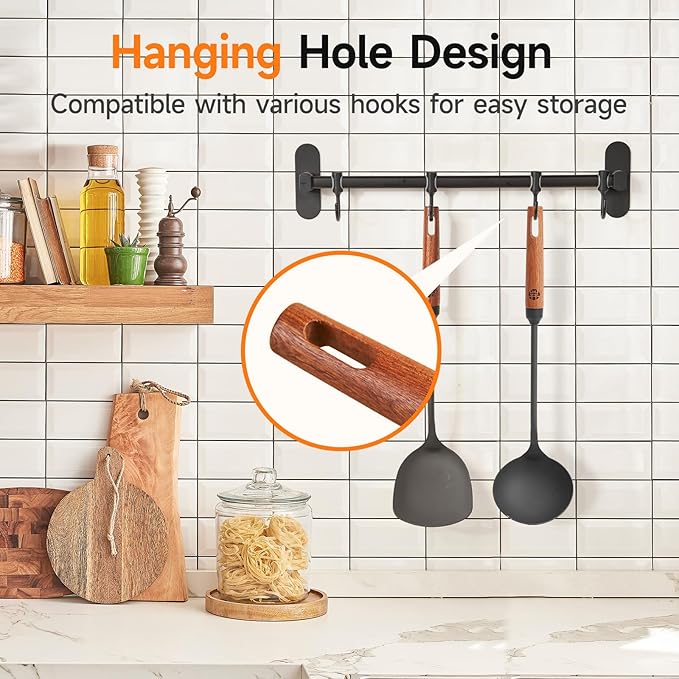 WANGYUANJI lron Spoon Soup Ladle Tool,14.37 inches Premium lron Spoon - Durable and Versatile Cooking Utensil