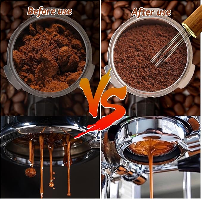 22 PCS Coffee Espresso Tamper Set, 51mm Espresso Accessories with Espresso Tamper, WDT Tool, Coffee Stirrer, Frothing Pitcher, Latte Art Pen, Tamper Mat, Coffee Stencils for Espresso Machine
