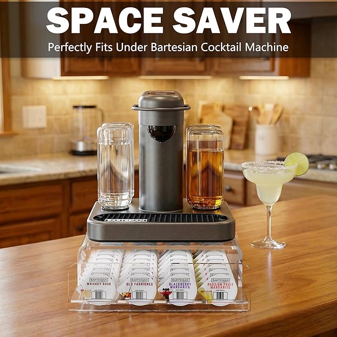 Cocktail Pod Holder Compatible with Bartesian Cocktail Machine for Bartesian Capsules Storage transparent (Clear)