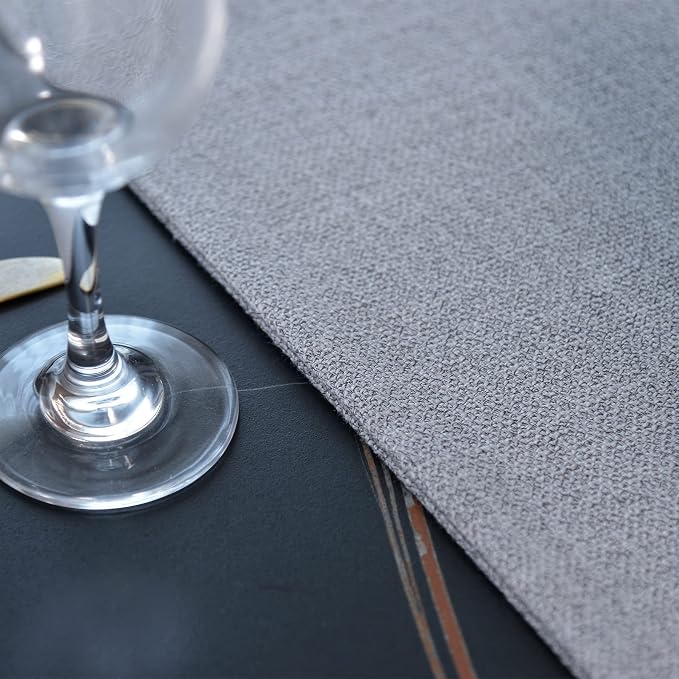 Dinning Table Runner Cloth 12 x 90 Inches Farmhouse Kitchen Coffee Burlap Table Runner Cloth for Holiday Party, Grey