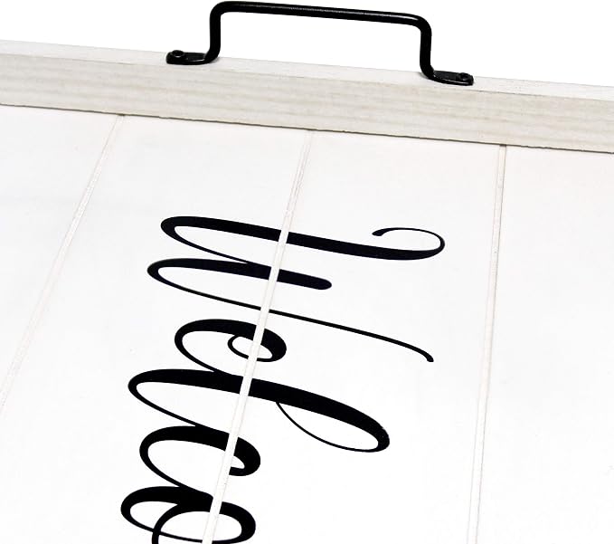 Elegant Designs HG2000-WWC Decorative Wood Serving Tray w/Handles, 15.50" x 12", Welcome (Pack of 10)