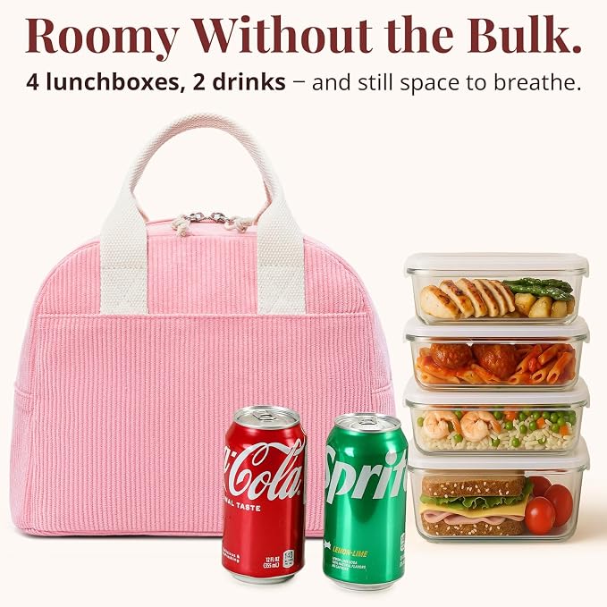 LOVELYWIND Lunch Box for Women Cute Lunch Bags for Women Lunch Tote Bags Reusable Insulated Lunch Box Large Capacity Reusable Insulated Cooler for Work or Travel Gifts or Beach