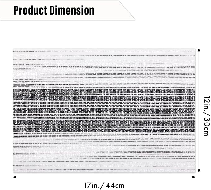 Winknowl Placemats, Set of 6 Heat Resistant Stain Resistant Woven Vinyl Insulation Place mats, Durable Washable Elegant Table Mats for Dining (White)