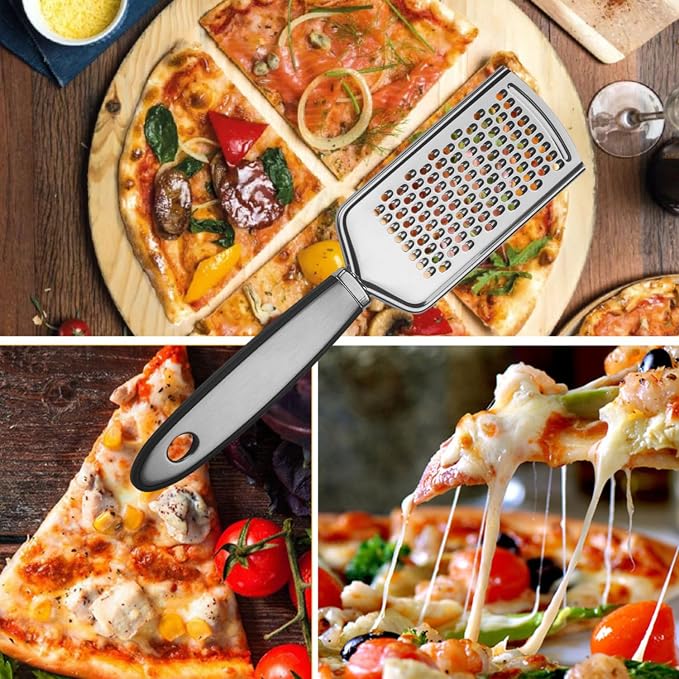 Kitchen Professional Zester & Cheese Grater Stainless Steel Handheld, Metal Lemon Zester Grater With Handle For Cheese, Chocolate, Spices,Garlic,Nutmeg