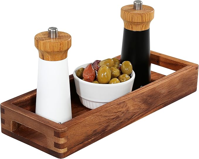 Acacia Wood Rectangle Serving Tray 13" x 5" x 1.8"