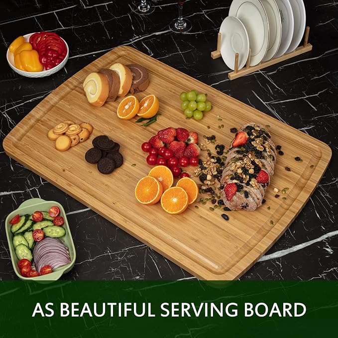 30x20 Stove Top Cover, Bamboo Wood Noodle Board Stove Cover for Gas Stove, Extra Large Cutting Board for Kitchen, Stove Top Cutting Board