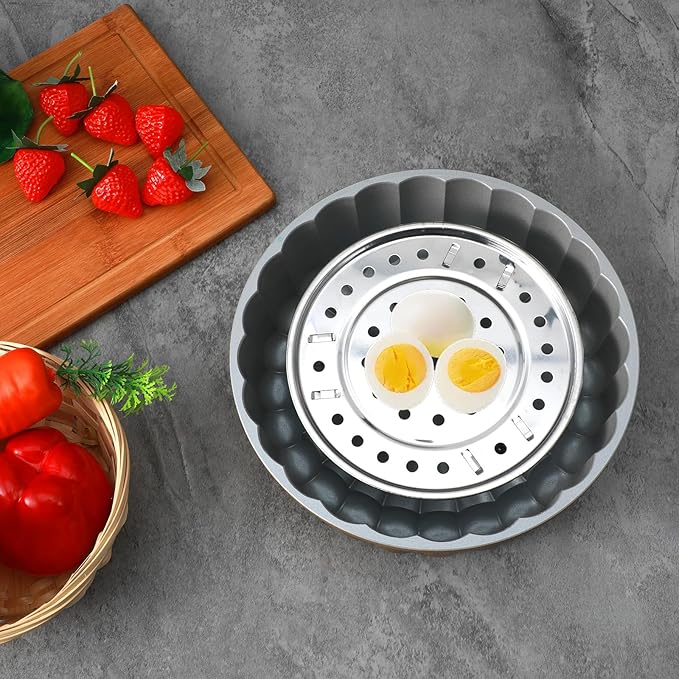 2PCS Round Stainless Steel Steamer Rack, Steaming Rack Stand, Canner Canning Racks Steamer Insert Stock Pot Steaming Tray Pressure Cooker Cooking Toast Bread Salad Baking