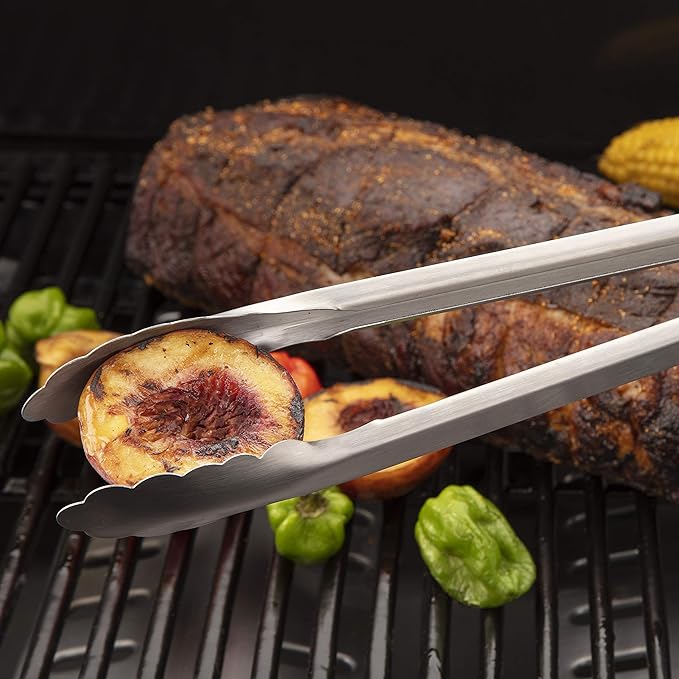 Cuisinart Locking Grill Tongs, 16” Stainless Steel BBQ Tongs – Heavy‑Duty Barbecue Tool for Grilling and Outdoor Cooking