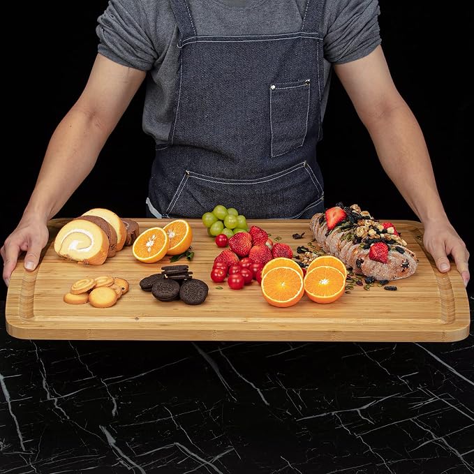 30x20 Stove Top Cover, Bamboo Wood Noodle Board Stove Cover for Gas Stove, Extra Large Cutting Board for Kitchen, Stove Top Cutting Board