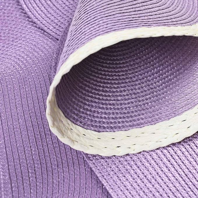 Noctiflorous Braided Round Placemats Set of 6, 15 Inch Woven Table Mats, Non-Slip Washable Place Mats for Kitchen Dining Table Decor (Mint Purple, 6)