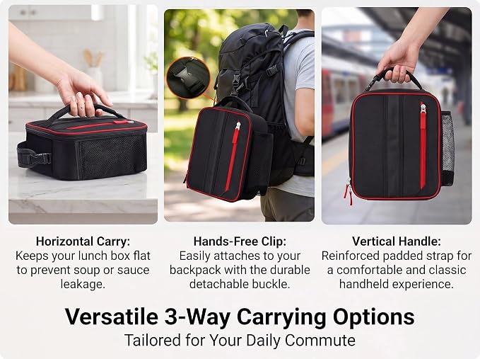 Lunch Box Insulated Lunch bag for Men Women Kids Boys Teen Youth Adult Portable Lightweight Small Lunchbox for Work Office school Picnic