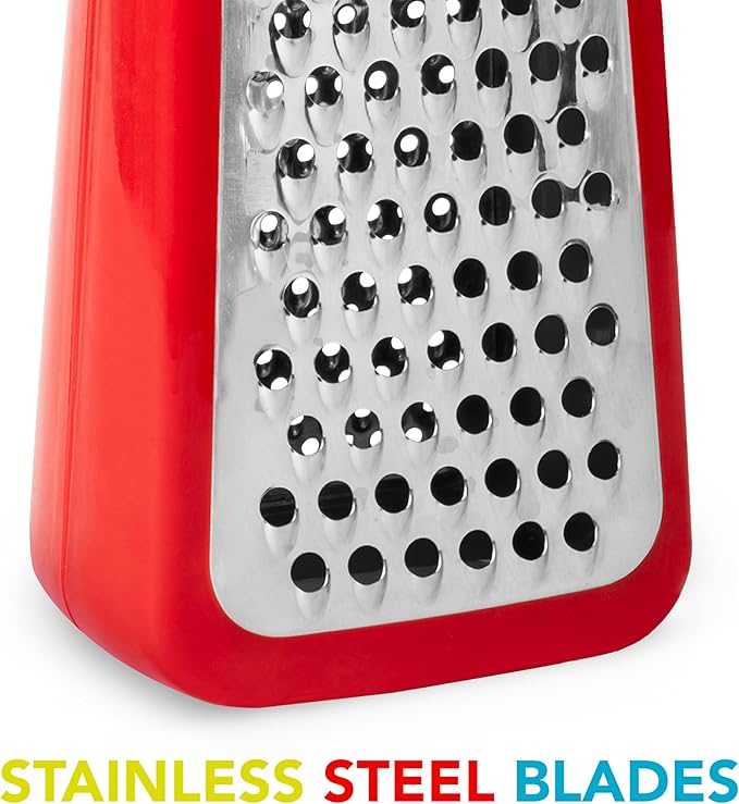 Joie Tower Grater, Double Sided, Stainless Steel, Dishwasher Safe, BPA Free, Kitchen Tool, 1 Count