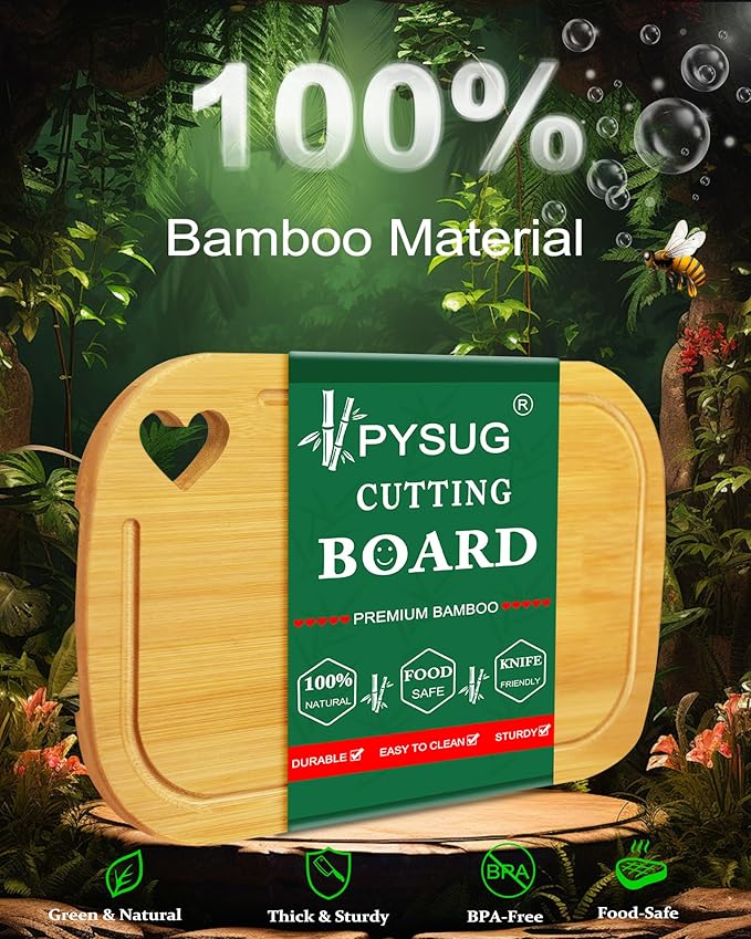 Small Wooden Cutting Board, Mini Light weight Wooden Cutting Board, with Juice Grooves, Thick Chopping Board for Meat, Kitchen Gadgets Gift, Mothers Day Gifts