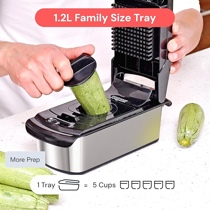 Fullstar All in One Vegetable Chopper and Mandoline Slicer - Food Chopper with Container and Julienne Slicer, Fruit Slicer, Veggie Cutter, Kitchen Gadgets & Gift for Mom (8 in 1, Stainless Steel)