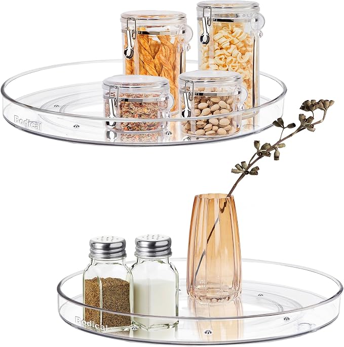 2 Pack Lazy Susan Organizer,10.6" Turntable Organizer for Pantry | Kitchen Cabinet, Countertop, Pantry Organization and Storage
