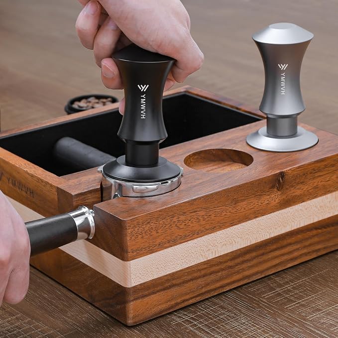 Espresso Tamper 58mm, Premium Barista Coffee Tamper with 20lb/30lbs Replacement Springs, 2 Spring Loaded Tampers with Stainless Steel Ripple Base, Self Leveling 58.3mm Tampers without Tilting