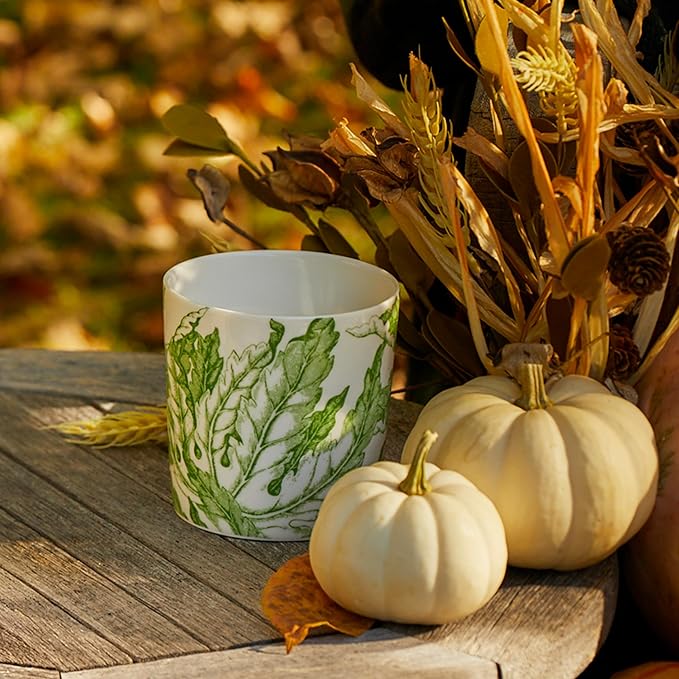 Caskata Freya Oversized Mugs Set of 4 | High-Design Premium Lead-Free Porcelain Green Mug Set for Entertaining or Everyday | Unique Party Mugs for Wedding or Birthdays | 14 oz