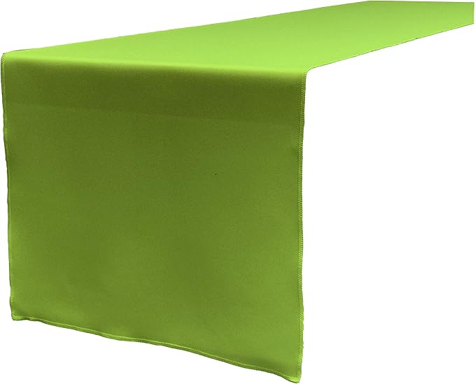 LA Linen Polyester Poplin Table Runner 14 by 108-Inch, Lime
