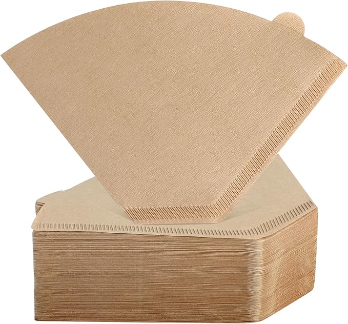 200Pcs Cone Coffee Filters #4, Clinuse Unbleached Size 04 Coffee Filters 8-12 Cup, Disposable Natural Paper Filters, No.4 Cone Filters Compatible with Ninja, Cuisinart, Pour Over and Drip Coffee Maker