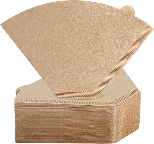 200Pcs Cone Coffee Filters #4, Clinuse Unbleached Size 04 Coffee Filters 8-12 Cup, Disposable Natural Paper Filters, No.4 Cone Filters Compatible with Ninja, Cuisinart, Pour Over and Drip Coffee Maker