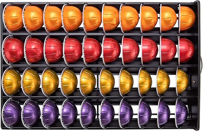 FlagShip Vertuo Capsule Holder Storage Drawer Glass for Nespresso Vertuo Pod Storage Holder Pods Organizer Clear