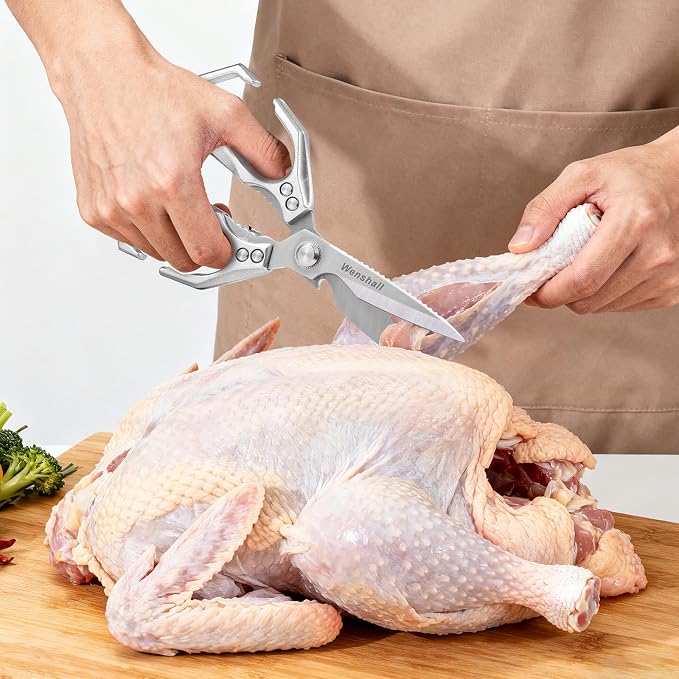 Wenshall Kitchen Shears Set Heavy Duty Poultry Shears（Silver）