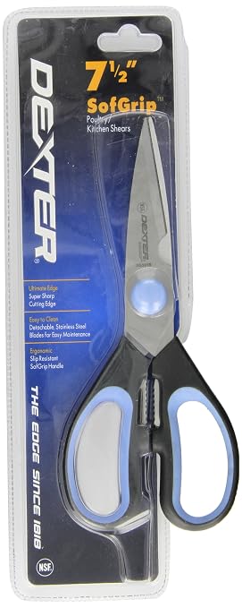SGS01B-CP Poultry/Kitchen Shears with Soft Rubber Grip Handle