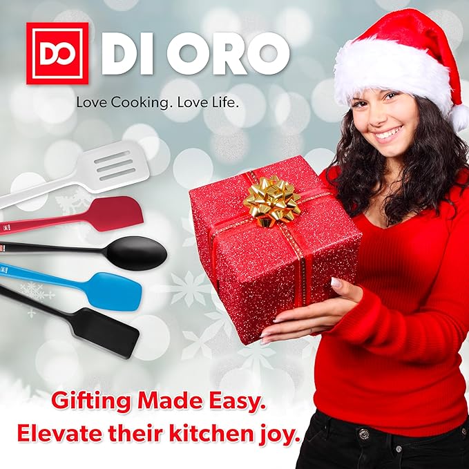 New DI ORO 4-Piece 18/8 Stainless Steel Measuring Cup Set - Easy-to-Read Measurements - For Dry and Liquid Ingredients - Great Kitchen Tools for Cooking and Baking - Dishwasher Safe and Easy to Clean