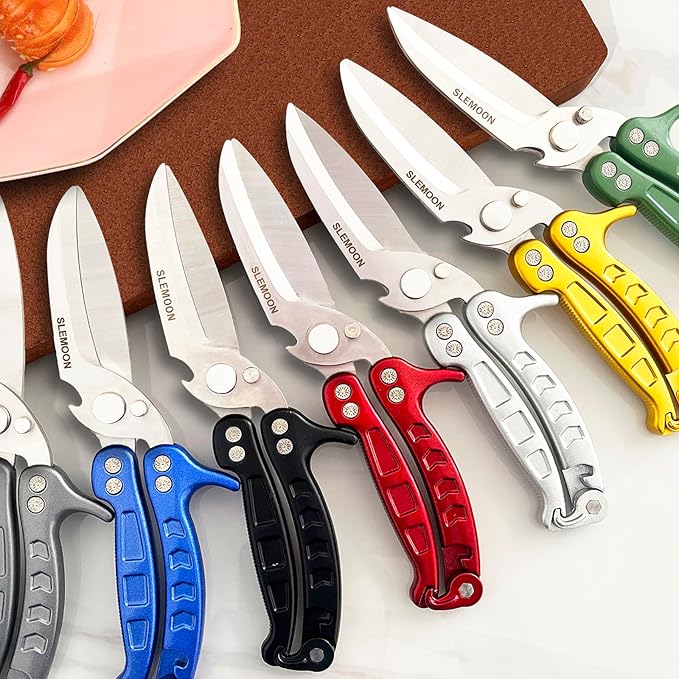 Kitchen Shears Heavy Duty Poultry Shears Meat Cutting Dishwasher Safe and Stainless Food Kitchen Scissors for Chicken Turkey Thanksgiving,Blue
