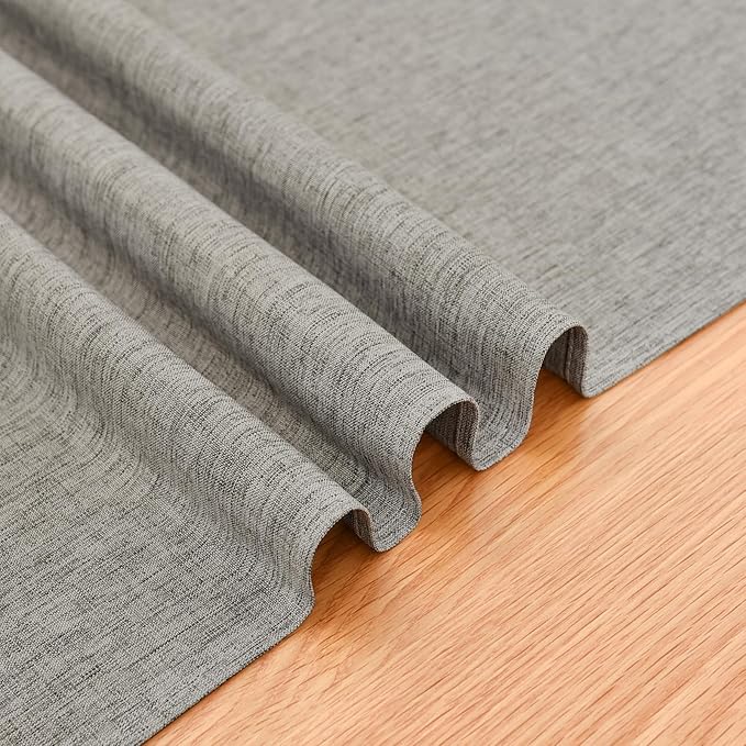 Farmhouse Rustic Table Runner Grey Faux Linen Table Runners Water Resistant Short Table Runner 36 inches for Living Room Dresser Bedroom Kitchen Dining Party 13x36 Inch