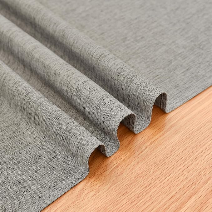 Farmhouse Rustic Table Runner Grey Faux Linen Table Runners Water Resistant Table Runner 72 inches Long for Living Room Dresser Bedroom Kitchen Dining Party 13x72 Inch