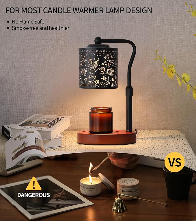 MEXISUE Candle Warmer Lamp with Timer, Bird Candle Warmer Lamp with Jar Candles,Wax Melt Warmer for Housewarming Gift, Birthday Mother's Day Valentines Gifts for Women,Mom,Sister,Bedroom Decor