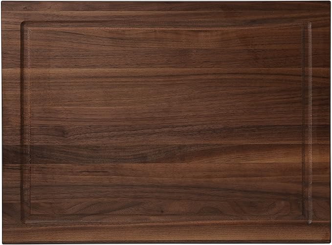 CONSDAN Walnut Cutting Board for Kitchen, USA Grown Hardwood, 16 x 12, with Invisible Inner Handle, Prefinished with Food-Grade Oil, Suitable for Kitchen Edge Grain, 1" Thick