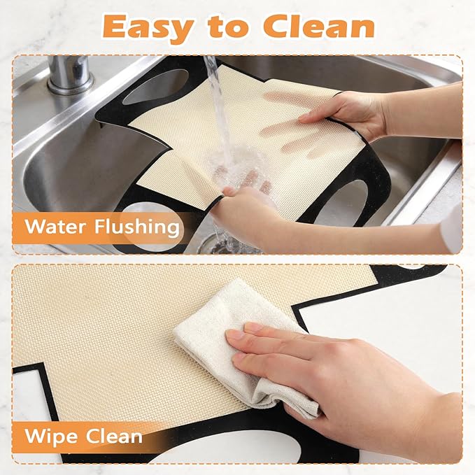 2 Pack Reusable Silicone Loaf Liners, Heavy-Duty Non-Stick Bread Baking Slings with Easy-Grip Handles, Effortless Release & Dishwasher Safe, Heat Resistant, Perfect for 9x5" / 1.5Lb Pans