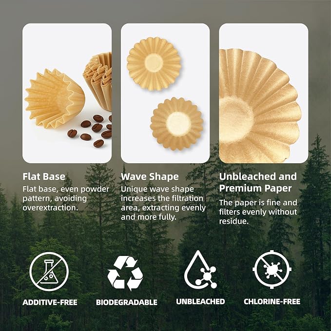 5 Cup Coffee Maker Filters Compatible with Mr.Coffee | 100 Count,Thicken Natural 5 Cup Coffee Maker Filters Compatible with Mr.Coffee Mini Brew