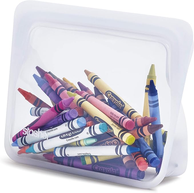 Stasher Reusable Silicone Storage Bags (Mini, Clear) and (Sandwich, Clear)