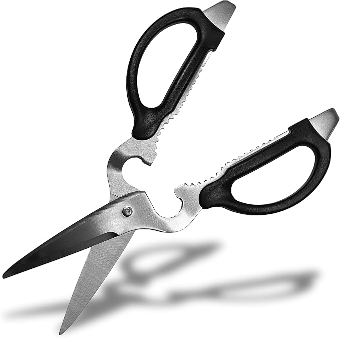 Seki Japan Left Handed Kitchen Scissors, Stainless Steel Blade Soft Grip Kitchen Shears