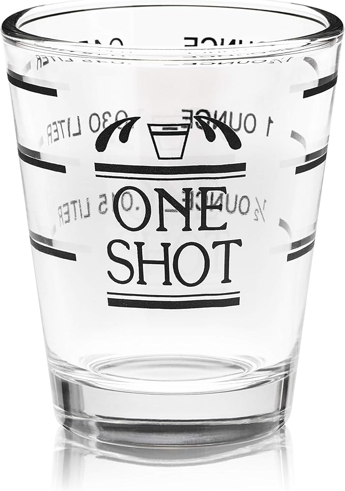 True Bullseye Measuring Shot Glasses, Cocktail Accessories, Reusable Measuring shot Glass, Set of 1, 1.5 oz.