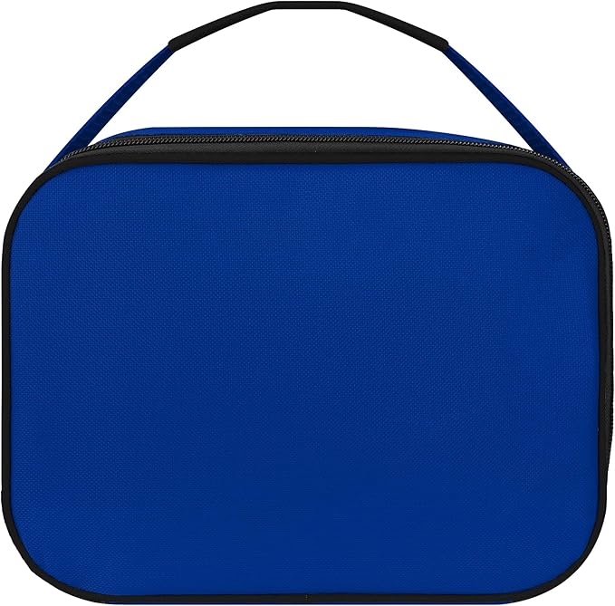 FOCO MLB Unisex-Adult Officially Licensed Wordmark Team Color Big Logo Baseball Zip Closure 7L Lunch Bag - Kansas City Royals