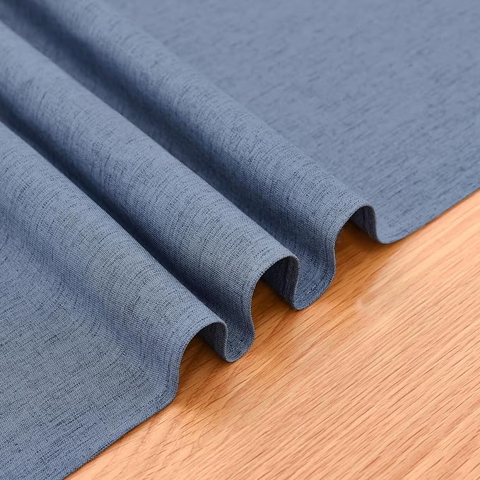 Farmhouse Rustic Table Runner Mist Blue Faux Linen Table Runners Water Resistant Table Runner 72 inches Long for Living Room Dresser Bedroom Kitchen Dining Party 13x72 Inch