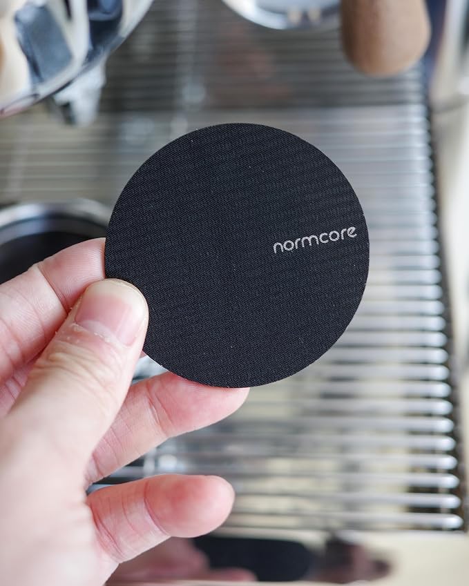 Normcore 58.5mm Puck Screen - 316 Stainless Steel with Titanium PVD Coating - Lower Shower Screen - Contact Screen - Reusable Metal Filter for Espresso Portafilter - 1.7mm Thickness 100 Micron Mesh