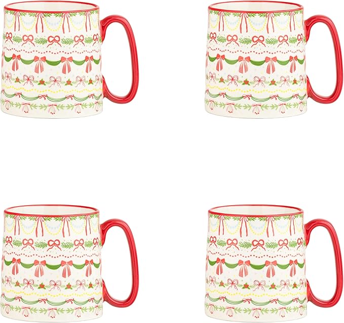 10 Strawberry Street Bella Mug Garland, Set of 4