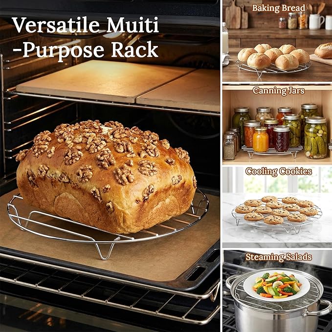 Steaming Rack 6.77'' Stainless Steel Steamer Rack Pot Accessories for Roasting Cooking Cooling and Steaming in Kitchen and Outdoors Fits 3/6 Qt Pressure Cooker Dutch Oven Air Fryer