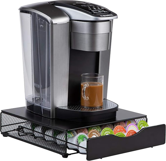 k cup Holders for Counter Small for Keurig k-cup Holder for mr Coffee for Tea,Black (36 pods-single tier)