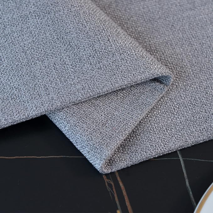 Dinning Table Runner Cloth 12 x 90 Inches Farmhouse Kitchen Coffee Burlap Table Runner Cloth for Holiday Party, Grey