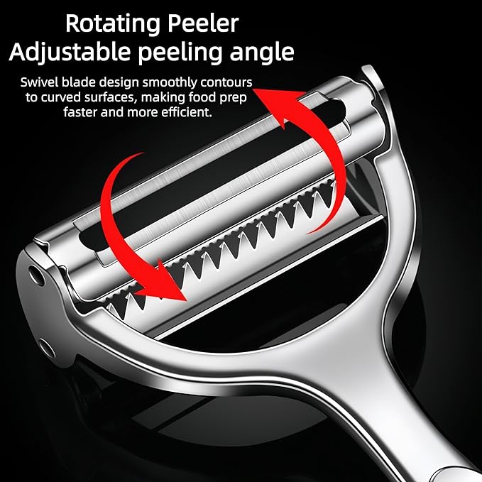 Multifunction Vegetable Peeler Julienne Peeler for Kitchen (2-in-1 peeler)