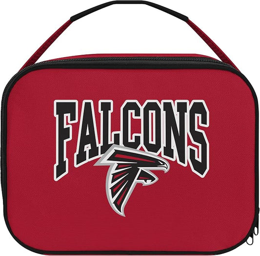 FOCO NFL Unisex-Adult Officially Licensed Wordmark Team Color Big Logo Football Zip Closure 7L Lunch Bag - Atlanta Falcons