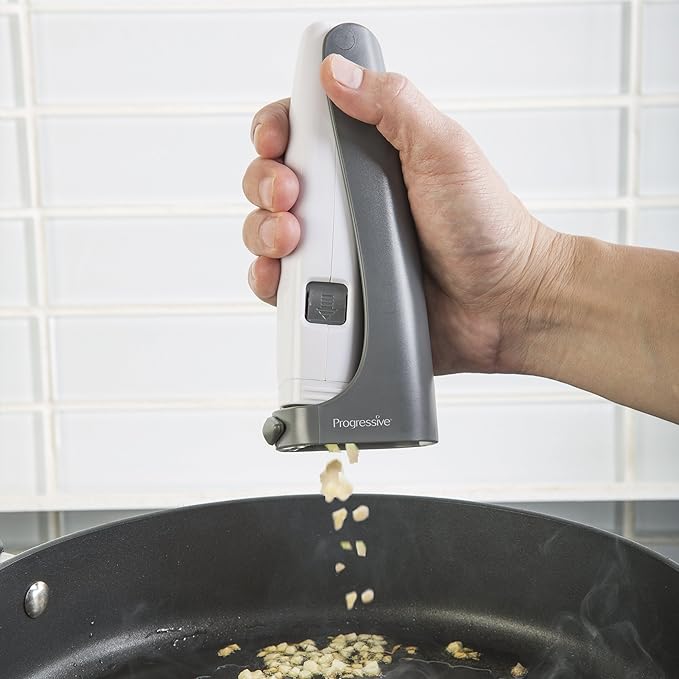 PrepWorks Garlic Cuber – Stainless Steel Garlic Cutter for Perfect Cubes, Easy-to-Use, Ergonomic Handle, Dishwasher Safe, BPA-Free