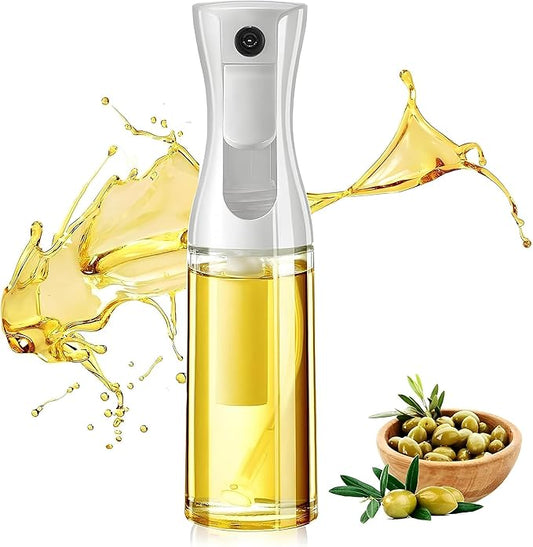 Glass Oil Sprayer for Cooking - Olive Oil Mister Spray Bottle - 6.7 fl.oz - Air Fryer Accessories - Refillable Dispenser for Kitchen